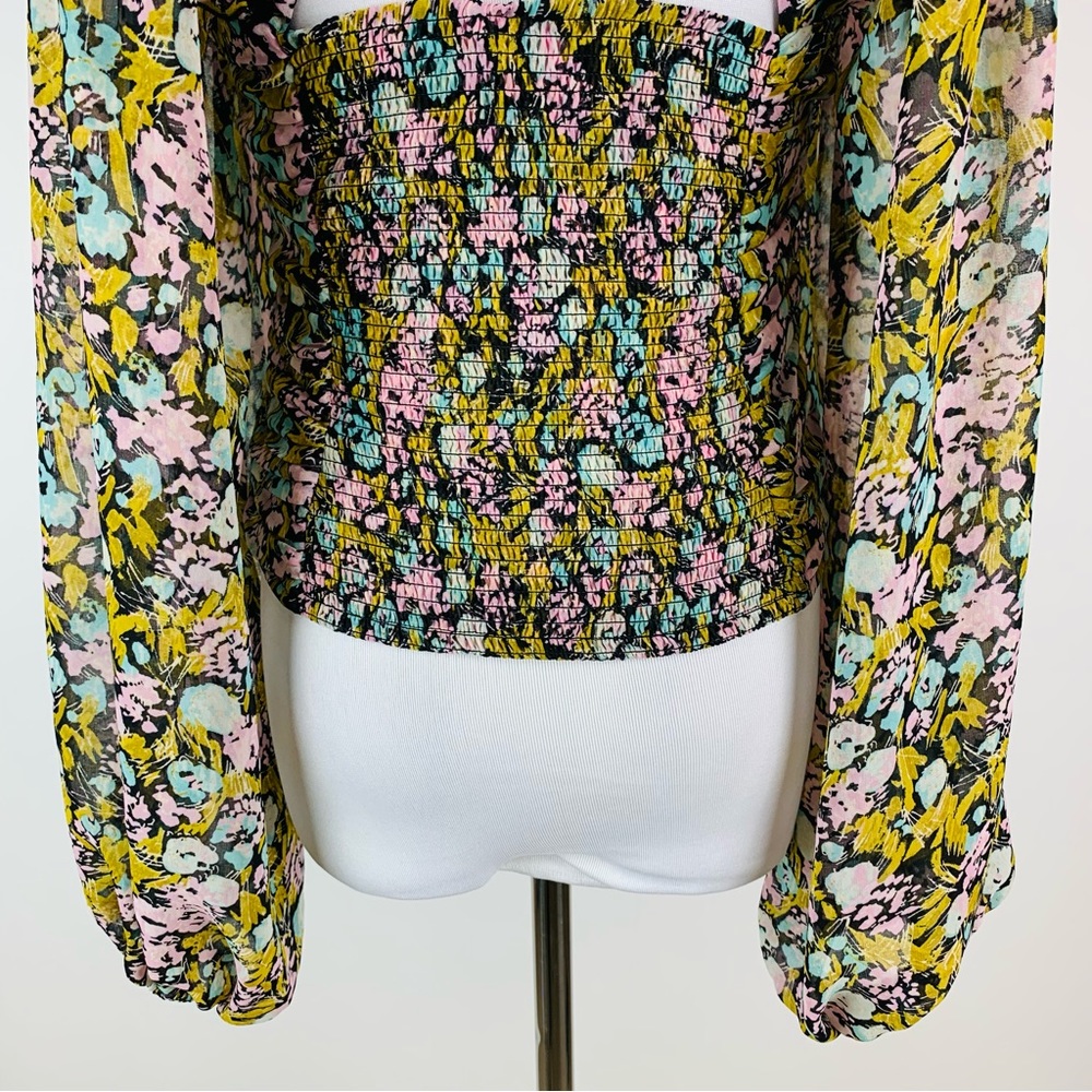 Free People Boho Mabel Floral Top XS - Picture 14 of 15